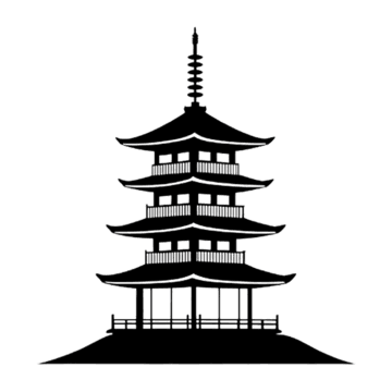 Chinese pagoda silhouette